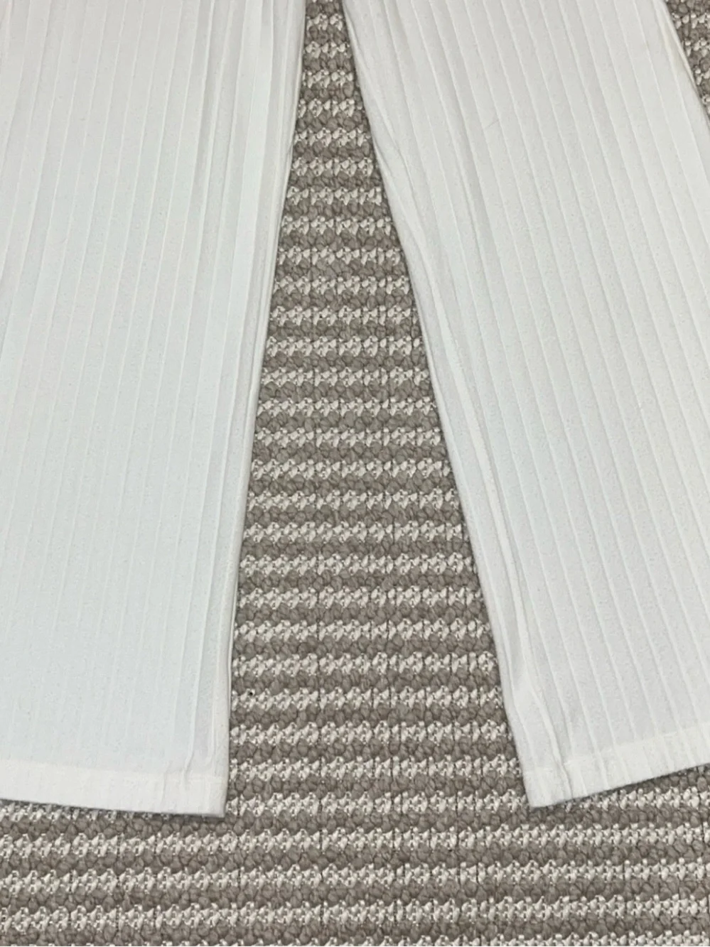 ALO Take Comfort Rib Wide Leg Pants in Cream